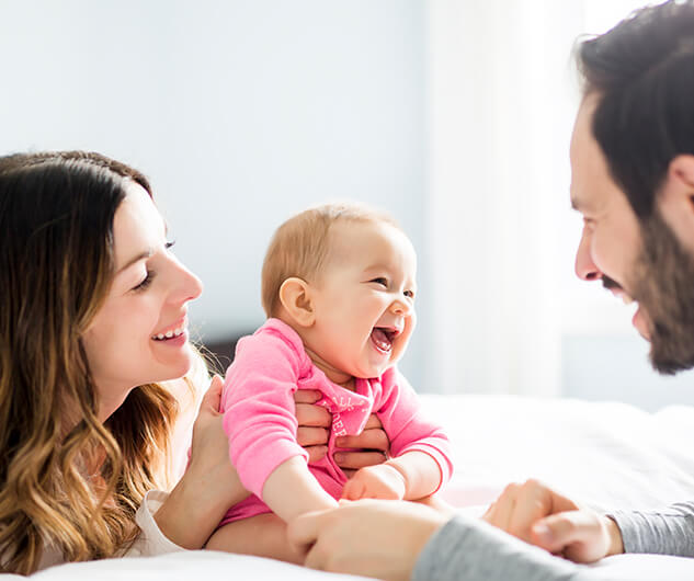 mom and dad with their baby